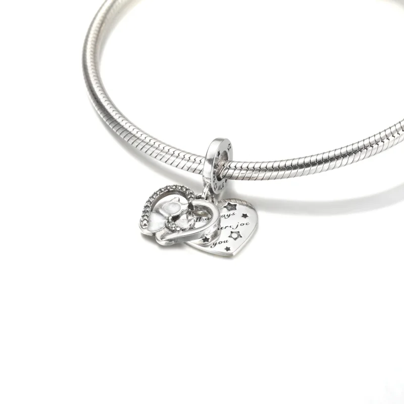 (image for) PANDORA Cats & Hearts Dangle Charm - 799546C01 - View 5