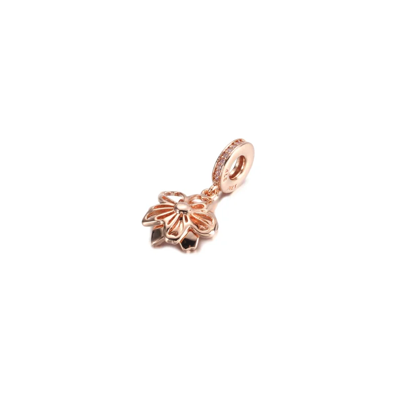 (image for) PANDORA Cherry Blossom Dangle Charm - 780667C01 - View 4