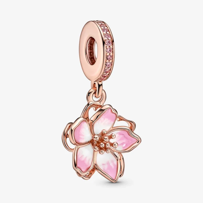 (image for) PANDORA Cherry Blossom Dangle Charm - 780667C01 - Product Image
