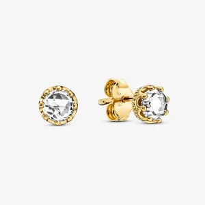 (image for) PANDORA Clear Sparkling Crown Stud Earrings - 268311C01