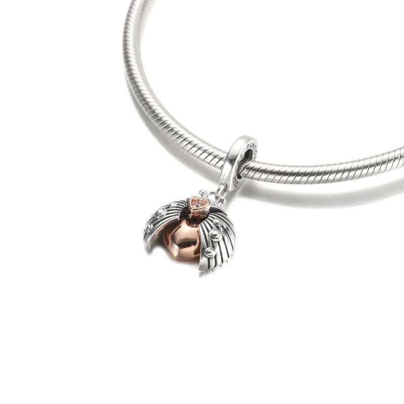 (image for) Pandora Club 2022 Ladybird & Heart Dangle Charm - 780072C01 - View 5