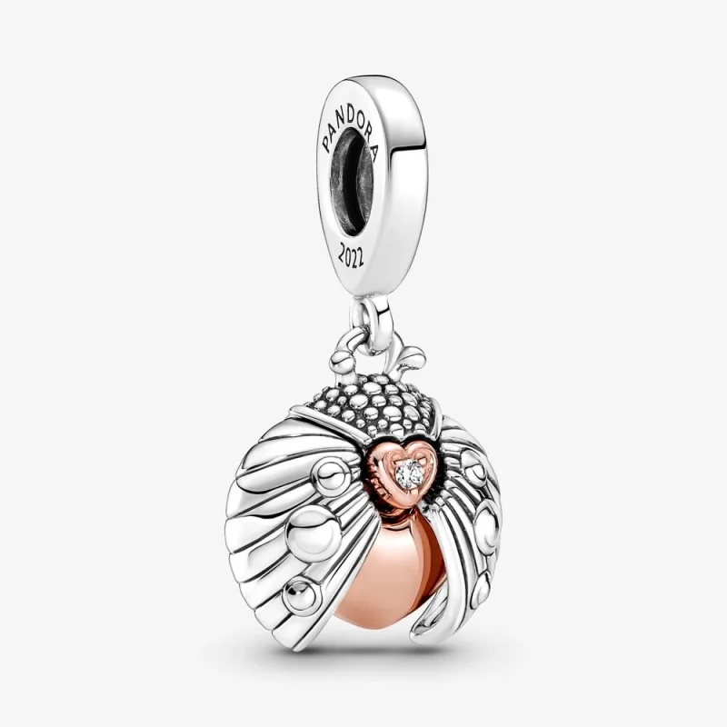 (image for) Pandora Club 2022 Ladybird & Heart Dangle Charm - 780072C01 - Product Image