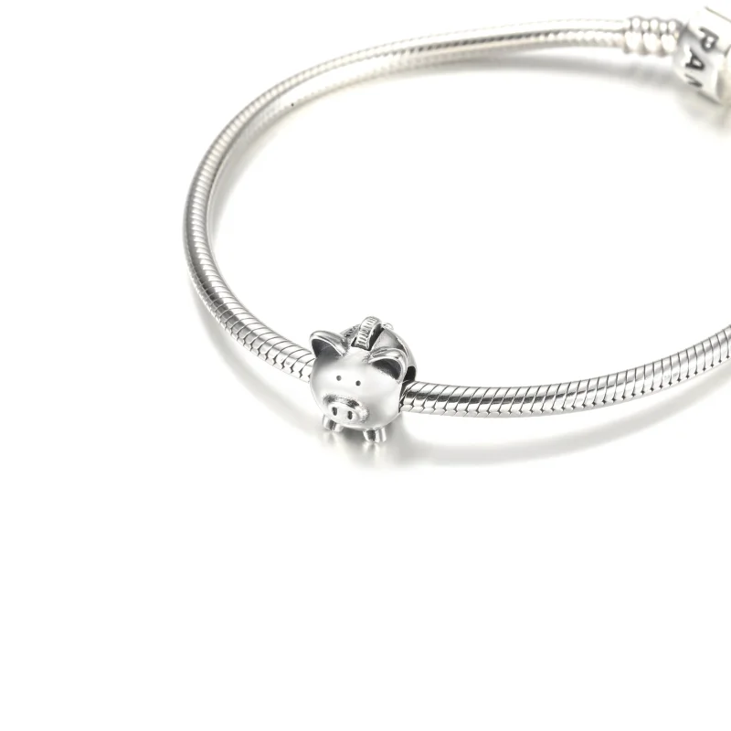 (image for) PANDORA Cute Piggy Bank Charm - 799549C00 - View 5