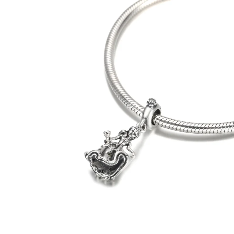 (image for) PANDORA Disney Beauty and the Beast Dancing Belle Dangle Charm - 790014C01 - View 6