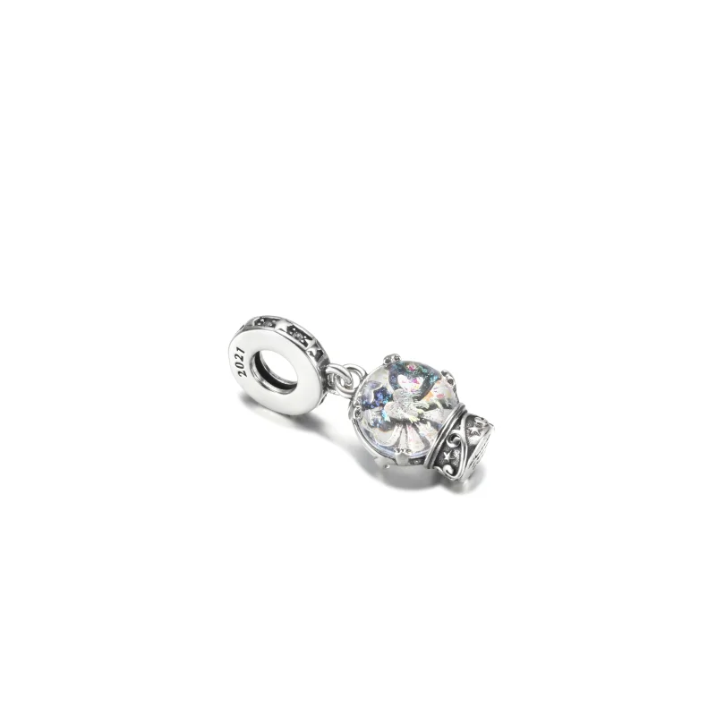 (image for) PANDORA Disney Beauty and the Beast Enchanted Rose Dangle Charm - 790024C01 - View 3