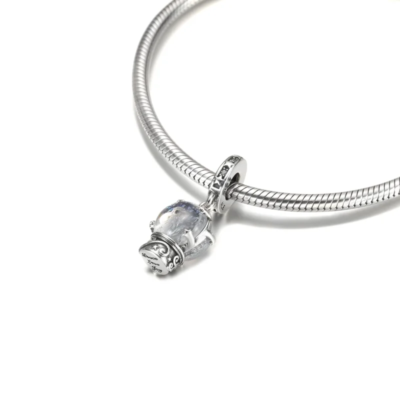 (image for) PANDORA Disney Beauty and the Beast Enchanted Rose Dangle Charm - 790024C01 - View 5