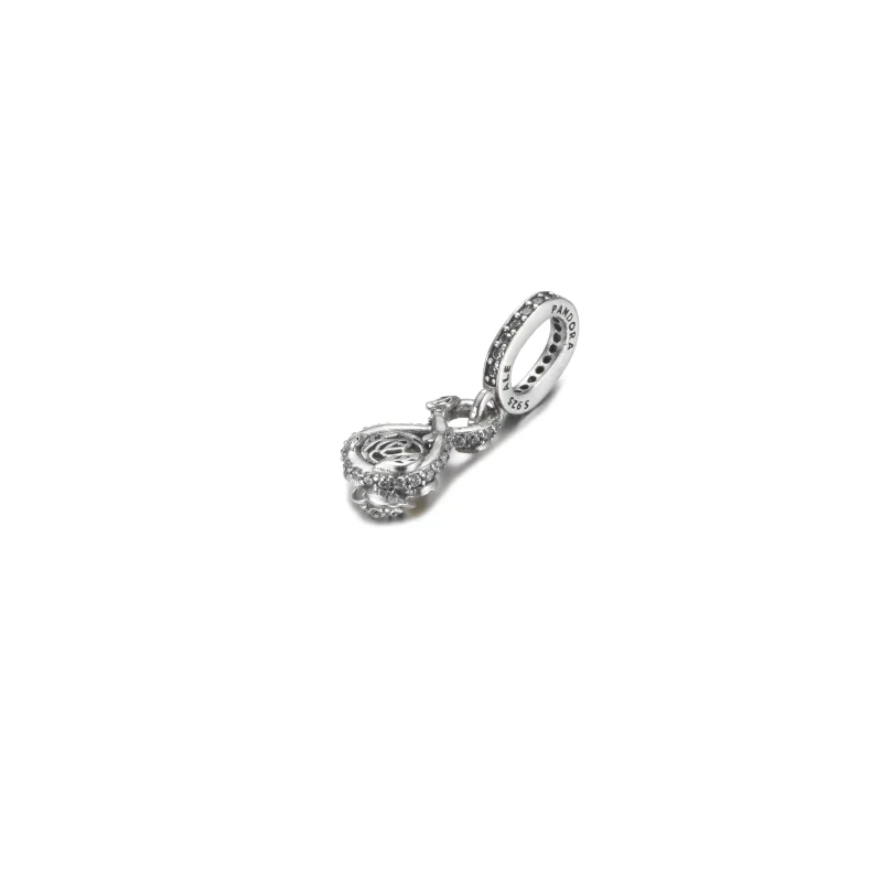 (image for) PANDORA Disney Belle Infinity & Rose Flower Pendant - 399525C01 - View 3