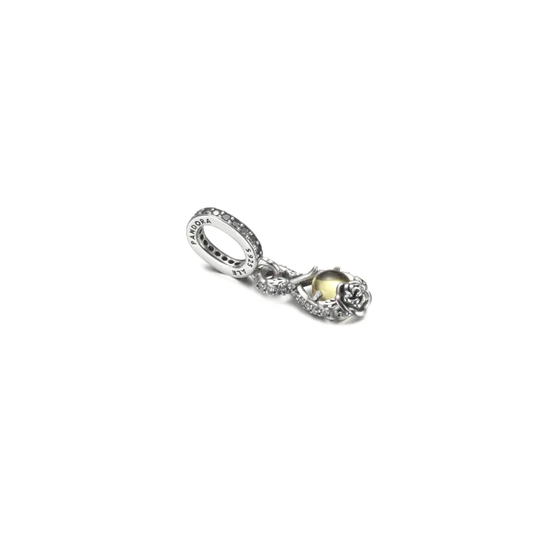 (image for) PANDORA Disney Belle Infinity & Rose Flower Pendant - 399525C01 - View 4