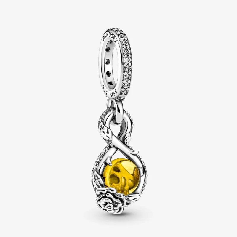 (image for) PANDORA Disney Belle Infinity & Rose Flower Pendant - 399525C01 - Product Image