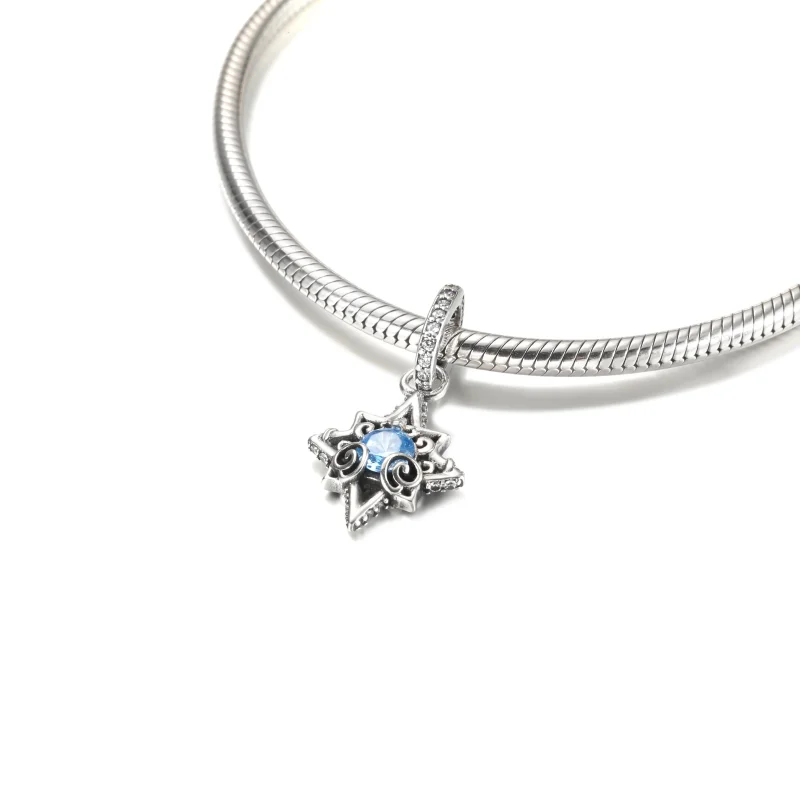 (image for) PANDORA Disney Cinderella Blue Star Pendant - 399560C01 - View 5