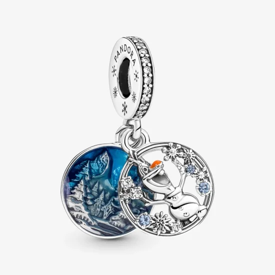 (image for) PANDORA Disney Frozen Snow Olaf Double Dangle Charm - 799638C01