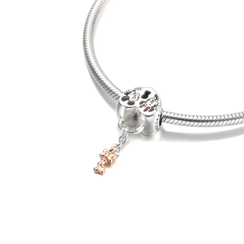 (image for) PANDORA Disney Mickey Mouse & Minnie Mouse Padlock Charm - 780109C01 - View 5