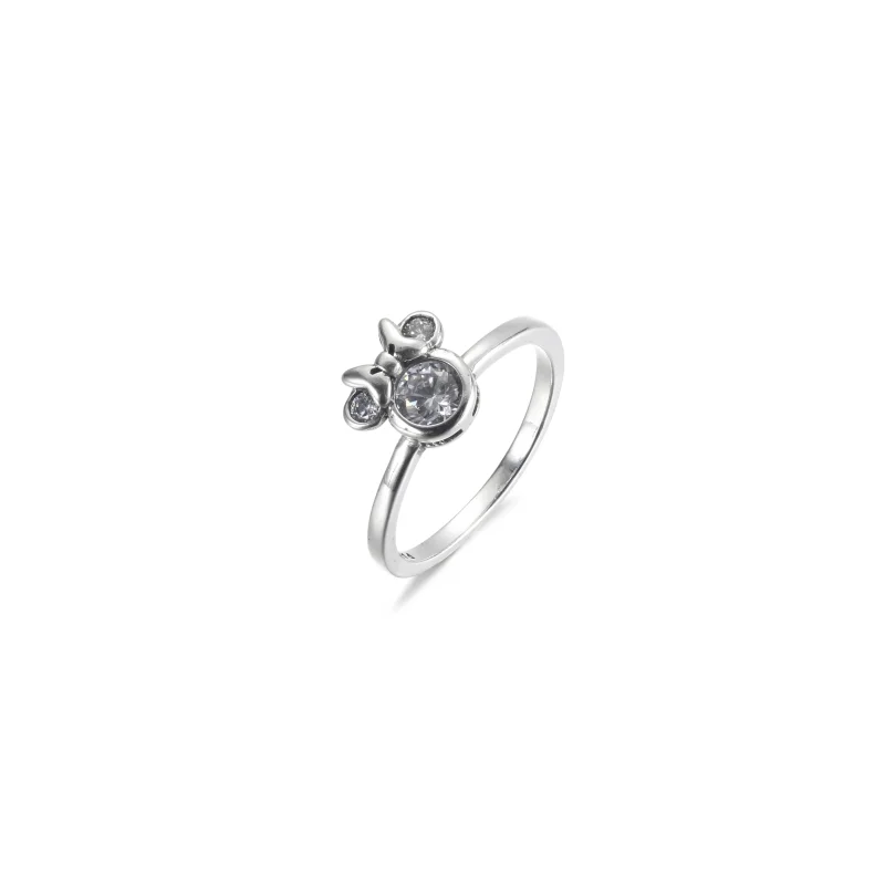 (image for) PANDORA Disney Minnie Mouse Sparkling Head Ring - 190074C01 - View 2