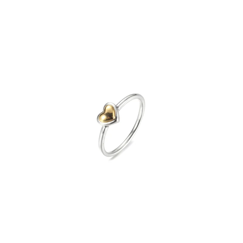 (image for) PANDORA Domed Golden Heart Ring - 199396C00 - View 3