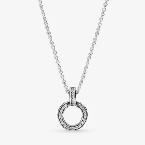 (image for) PANDORA Double Circle Pendant & Necklace - 399487C01