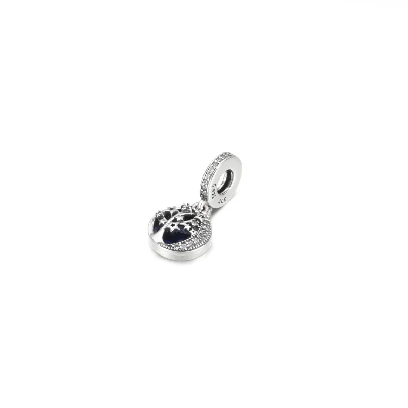 (image for) PANDORA Double Dangle Tree & Galaxy Moon Charm - 799645C01 - View 3