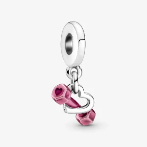(image for) PANDORA Dumbbell & Heart Dangle Charm - 799545C01