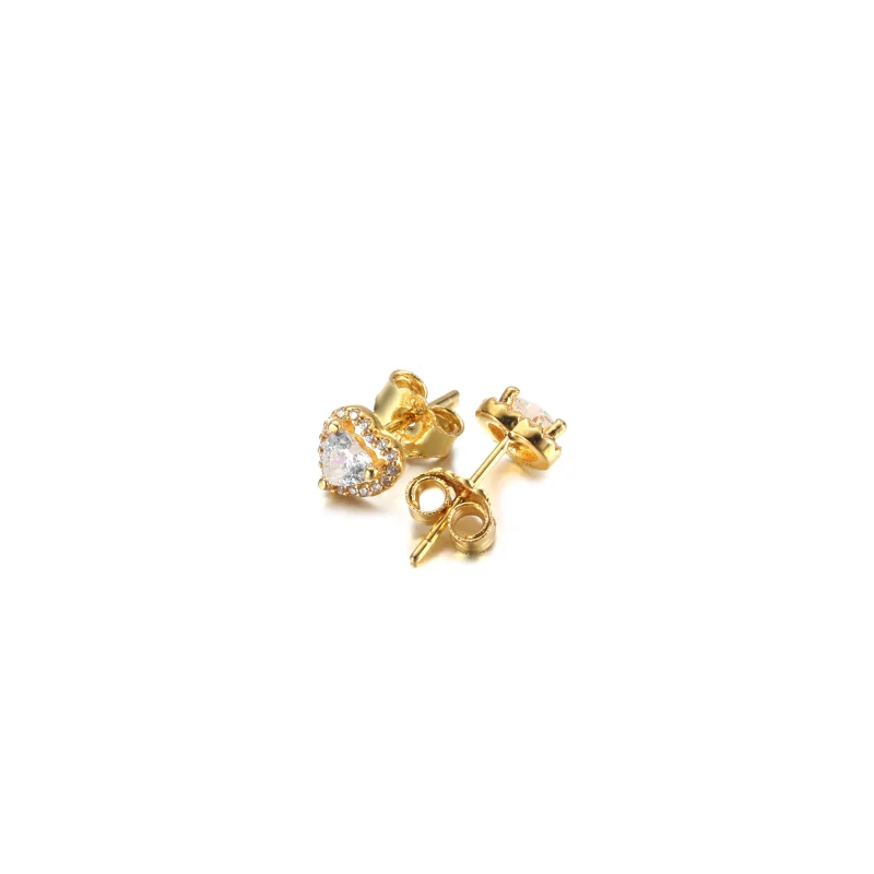 (image for) PANDORA elevated heart stud earrings - 259137C01 - View 3