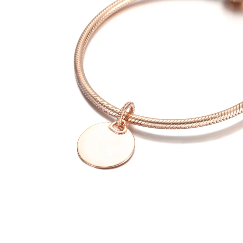 (image for) PANDORA Engravable Round Tag Pendant - 388610C00 - View 4