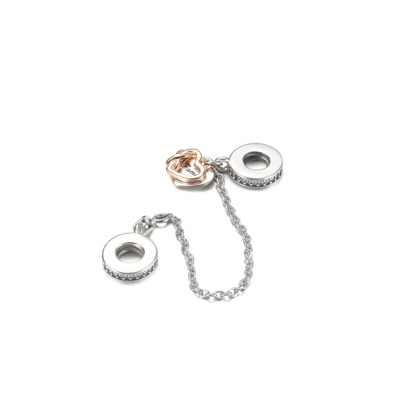 (image for) PANDORA Family Heart Safety Chain Charm - 789541C01-05 - View 5