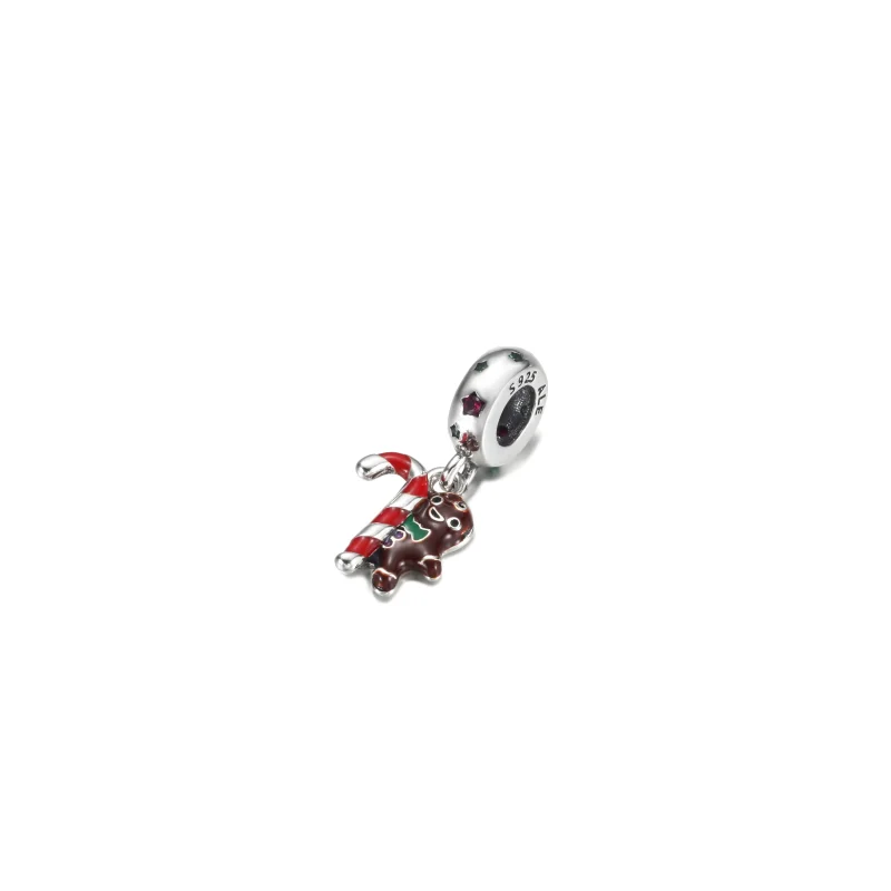 (image for) PANDORA Gingerbread Man Dangle Charm - 799637C01 - View 2