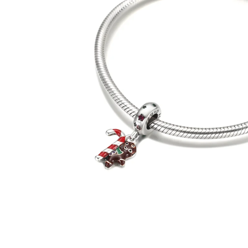 (image for) PANDORA Gingerbread Man Dangle Charm - 799637C01 - View 4