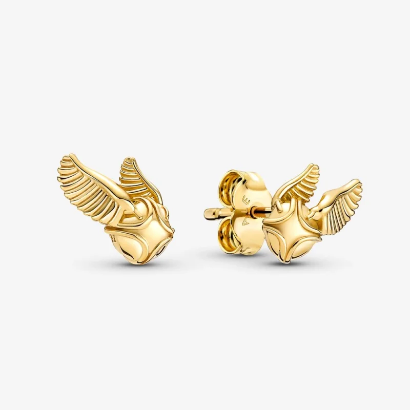 (image for) PANDORA Harry Potter, Golden Snitch Stud Earrings - 260025C00 - Product Image