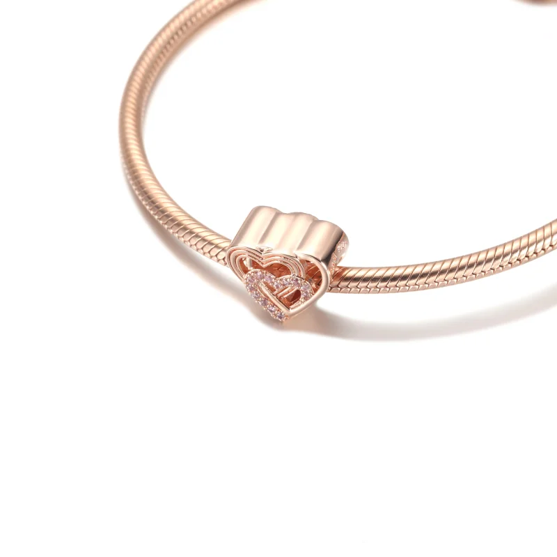 (image for) PANDORA Intertwined Love Hearts Charm - 789529C01 - View 5