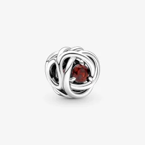 (image for) PANDORA January Red Eternity Circle Charm - 790065C06