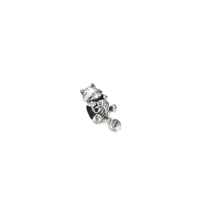 (image for) PANDORA Kitten & Yarn Ball Charm - 799535C00 - View 2