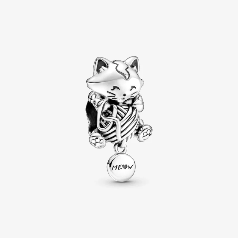 (image for) PANDORA Kitten & Yarn Ball Charm - 799535C00 - Product Image