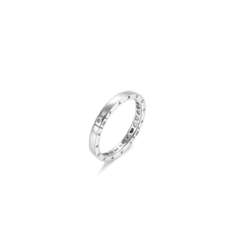 (image for) PANDORA Logo & Hearts Ring - 199482C01 - View 2