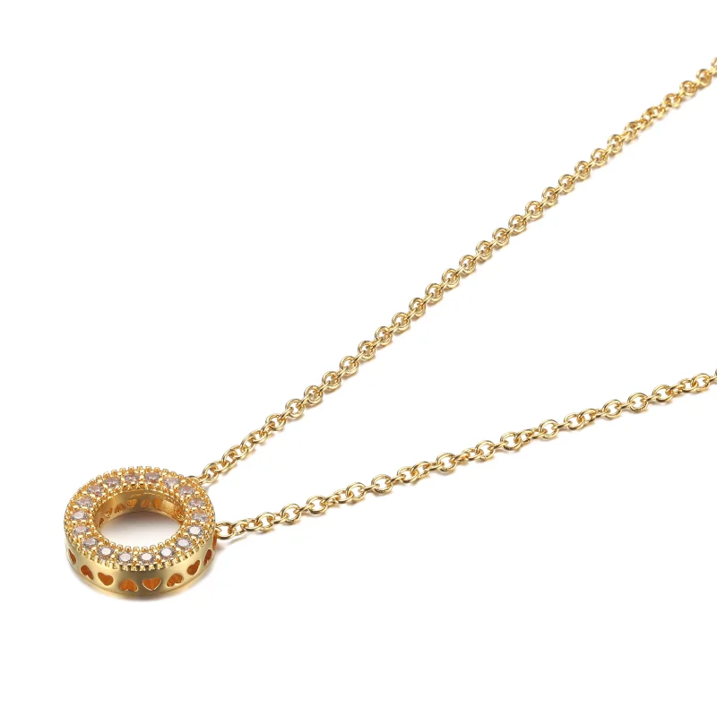 (image for) Pandora Logo Pavé Circle Collier Necklace - 367436C01 - View 2