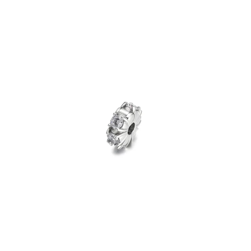 (image for) PANDORA Long Pronged Sparkling Clip Charm - 790046C01 - View 2