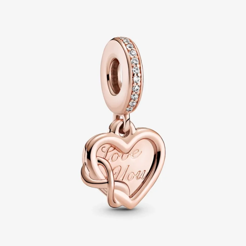 (image for) PANDORA Love You Infinity Heart Dangle Charm - 789369C01 - Product Image
