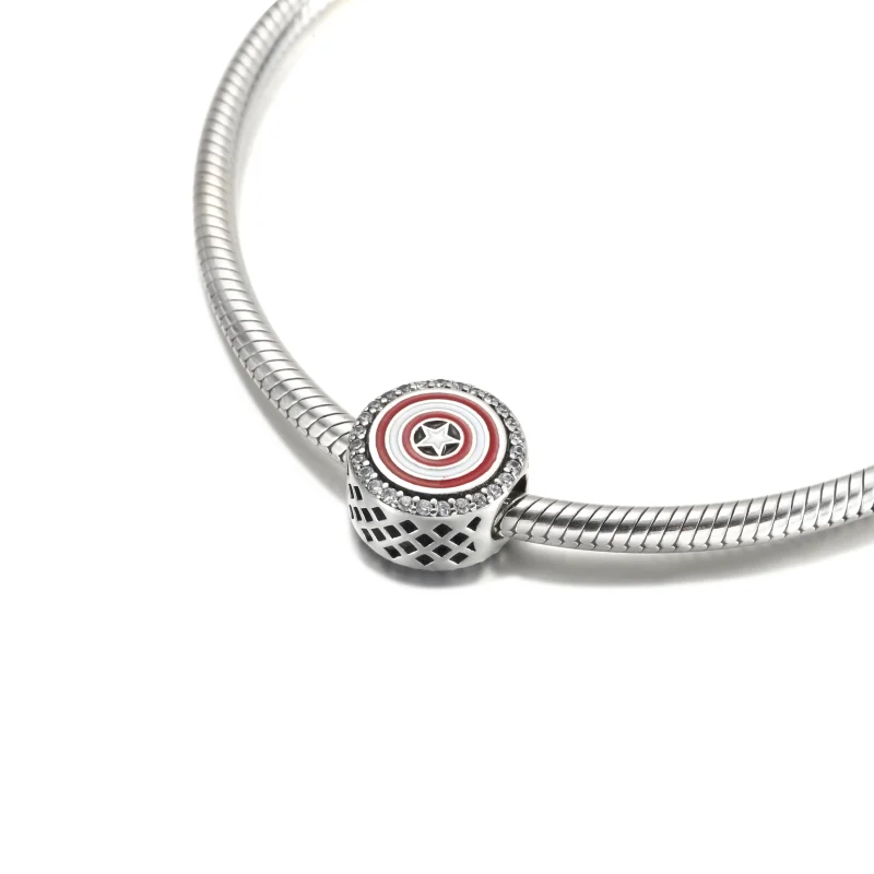 (image for) PANDORA Marvel The Avengers Captain America Shield Dangle Charm - P-D-3623 - View 4