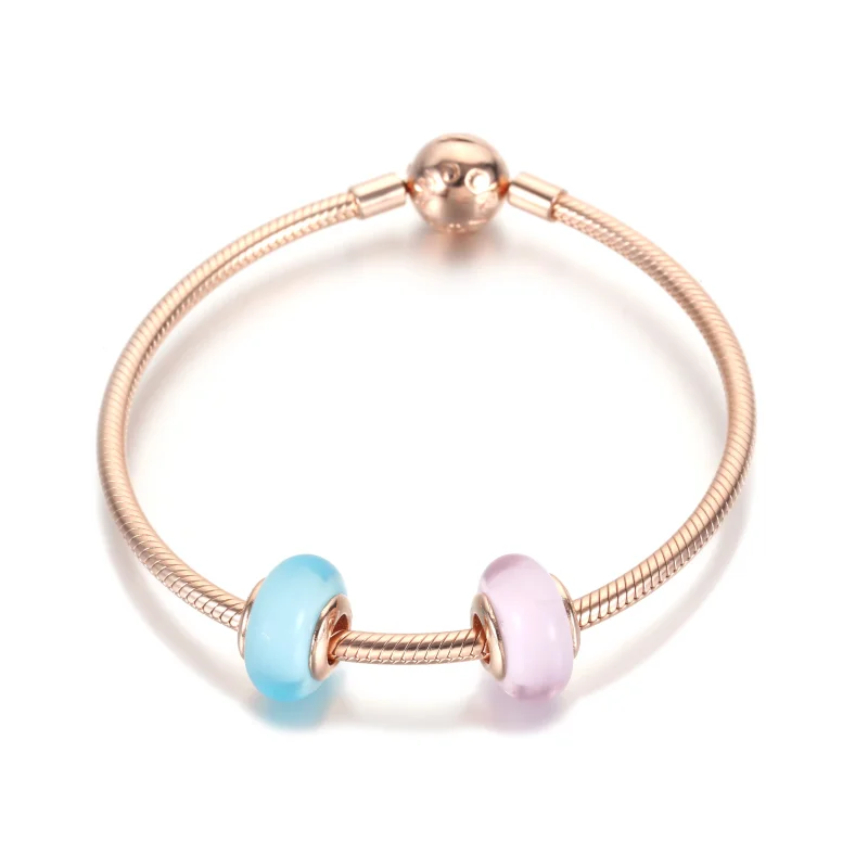 (image for) PANDORA Matte Pink Murano Glass Charm - 789421C00 - View 3