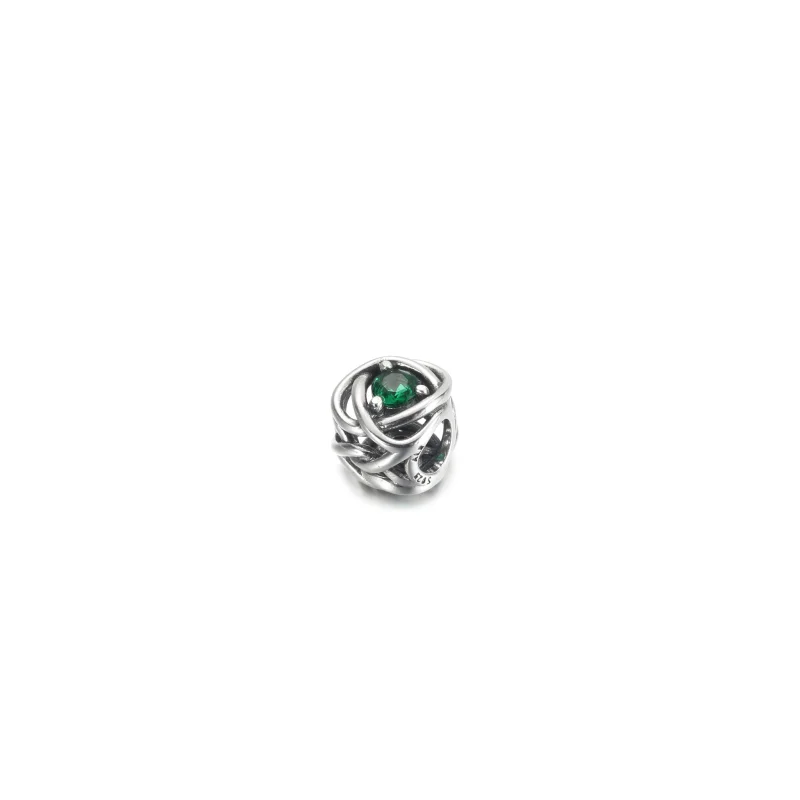 (image for) PANDORA May Green Eternity Circle Charm - 790065C08 - View 2