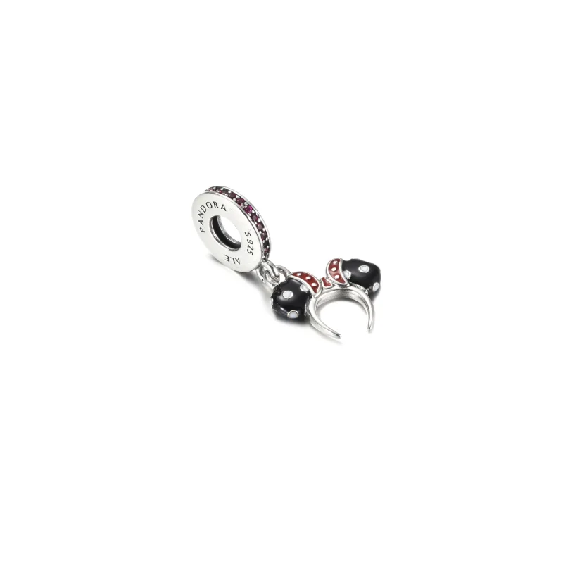 (image for) PANDORA Minnie Mouse Black and White Ear Headband Dangle Charm - P400942464791 - View 3