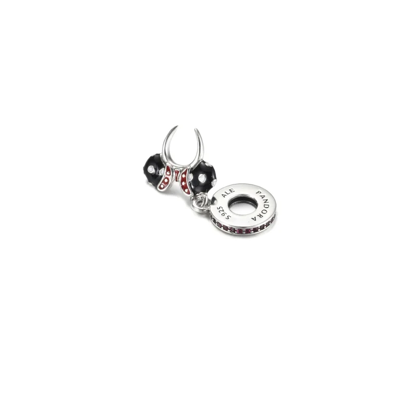 (image for) PANDORA Minnie Mouse Black and White Ear Headband Dangle Charm - P400942464791 - View 4