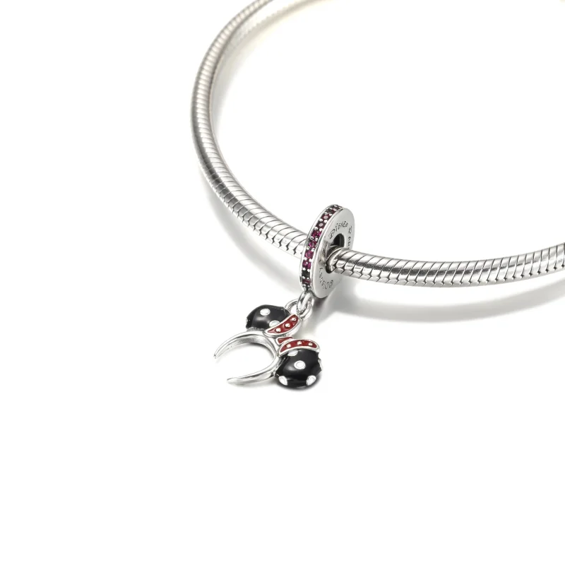 (image for) PANDORA Minnie Mouse Black and White Ear Headband Dangle Charm - P400942464791 - View 5