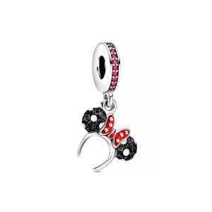 (image for) PANDORA Minnie Mouse Black and White Ear Headband Dangle Charm - P400942464791