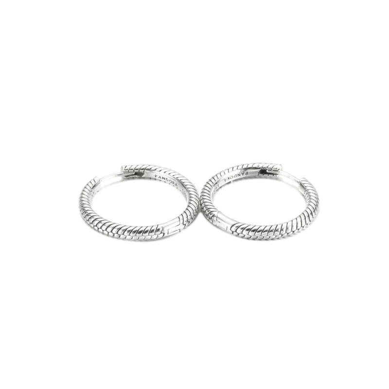 (image for) Pandora Moments Charm Hoop Earrings - 299532C00 - View 4