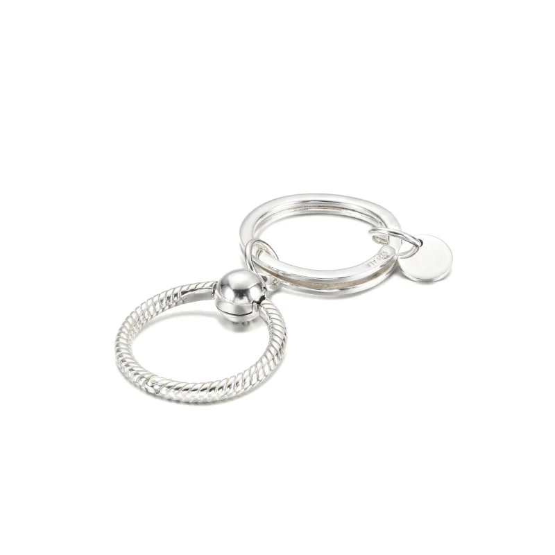 (image for) Pandora Moments Charm Key Ring - 399566C00 - View 3
