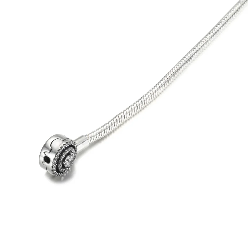 (image for) Pandora Moments Halo Snake Chain Bracelet - 590038C01 - View 4