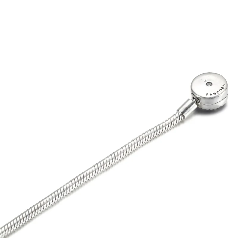 (image for) Pandora Moments Halo Snake Chain Bracelet - 590038C01 - View 5