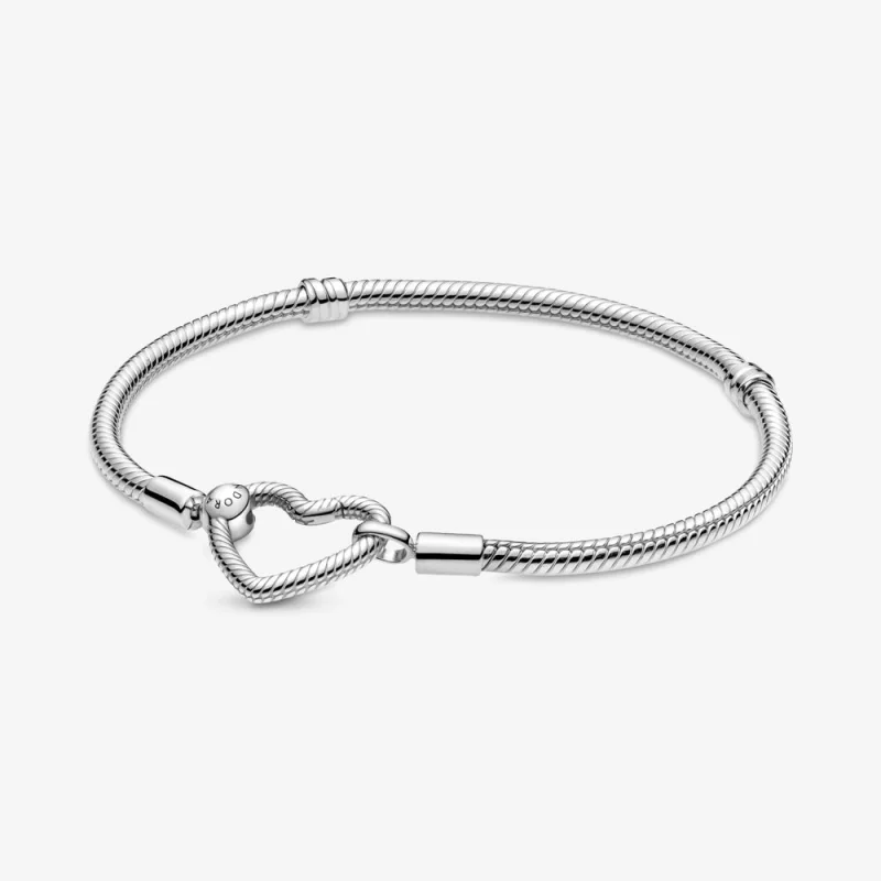 (image for) Pandora Moments Heart Closure Snake Chain Bracelet - 599539C00 - Product Image