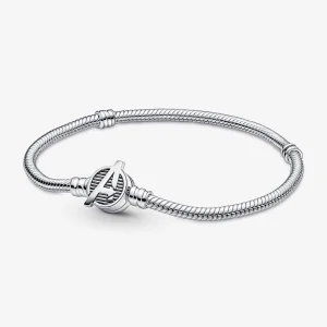 (image for) Pandora Moments Marvel The Avengers Logo Clasp Snake Chain Bracelet - 590784C00