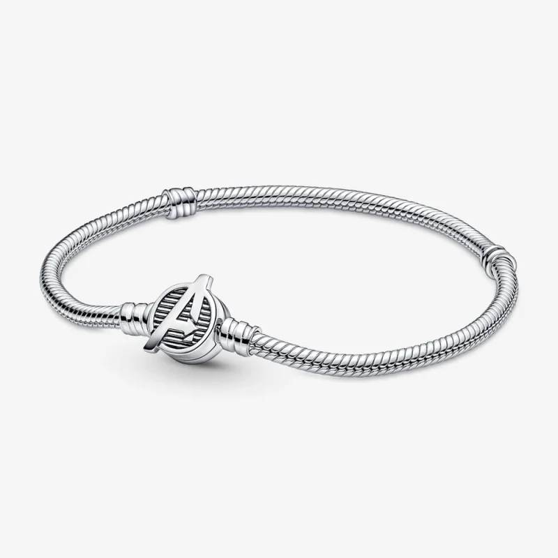 (image for) Pandora Moments Marvel The Avengers Logo Clasp Snake Chain Bracelet - 590784C00 - Product Image