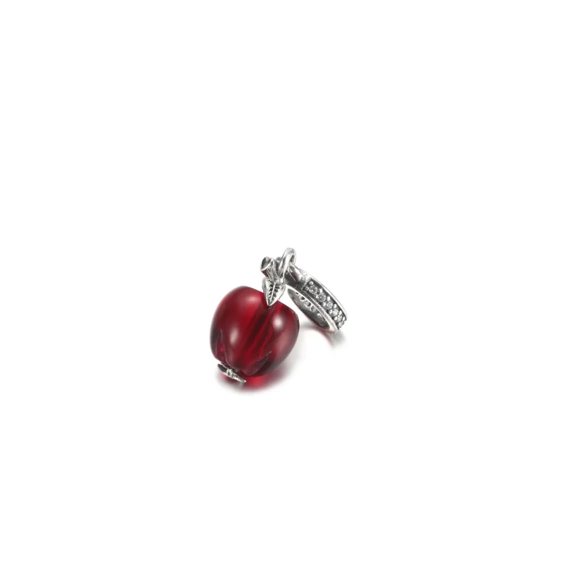 (image for) PANDORA Murano Glass Red Apple Dangle Charm - 799534C01 - View 2